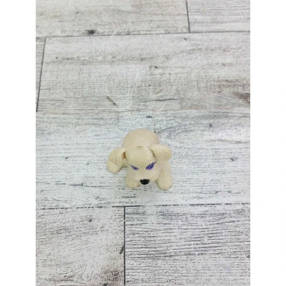 Vintage Littlest Pet Shop Splash Happy Puppies Kenner 1993 White Dog Figure